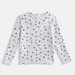 Mango Kids Girls Floral Print Ribbed Top-picture-5