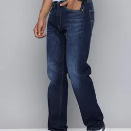 Levis Men 505 Straight Fit Stretchable Jeans image 3