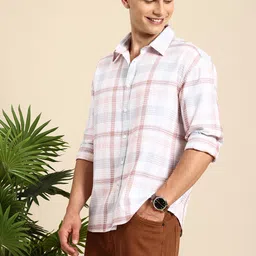 Mast & Harbour Men Checked Oversized Pure Cotton Casual Shirt-picture-12