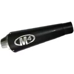 RA Accessories M4 Black Mild Steel Bike Exhaust Compatible for Bajaj Enticer 125-picture-22
