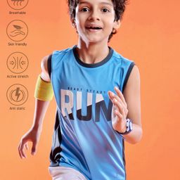 Pine Active Skin Friendly & Breathable Sleeveless Sportswear T-Shirt - Blue-picture-28