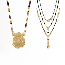 Bhanu diam Gold-Plated Brass Mangalsutra-picture-39