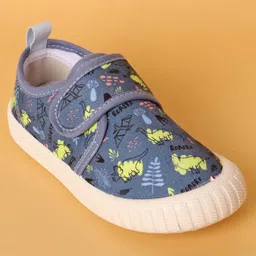 Cute Walk by Babyhug Velcro Closure Dino Printed Casual Shoes - Blue image 3