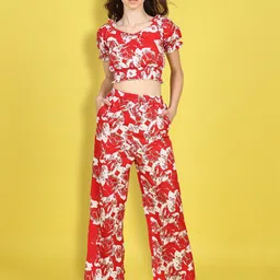Cutiekins Girls Printed Top With Palazzos Clothing Set-image-58