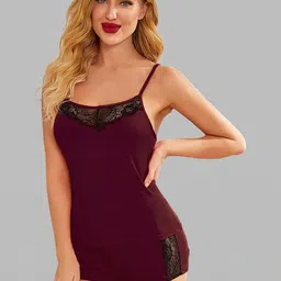 Samvar Women Maroon Baby Dolls-image-41