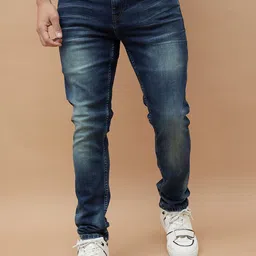 Forca Men Blue Tapered Fit Heavy Fade Mid-Rise Jeans-picture-24
