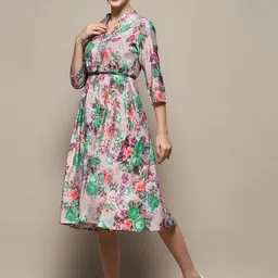 Biba Floral Print A-Line Midi Dress image 4