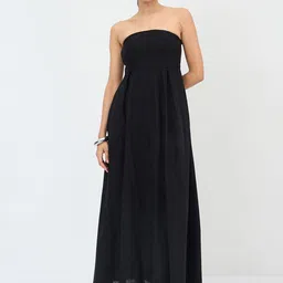 FEMMELLA Women Cotton Strapless Bandeau Dress-picture-42