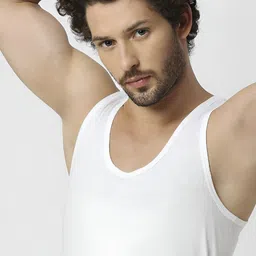 FRENCHIE Men Pack of 3 Cotton Innerwear Vests image 2