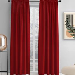THE CONVERSION Maroon Set of 2 Long Door Curtain-picture-28