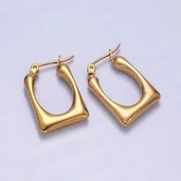 Yugosmile Gold-Plated Contemporary Hoop Earrings-picture-22