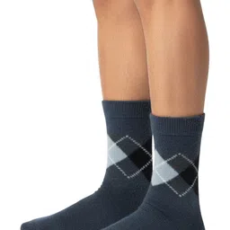 Cdeck Men Pattered Pure Wool Calf Length Socks-picture-18