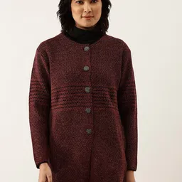 Chemistry Women Ribbed Woollen Longline Cardigan-picture-34