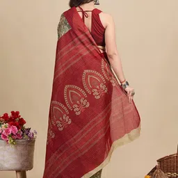SHANVIKA Floral Printed Pure Cotton Saree image 5