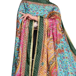 Kemza Selection Of 2 Mirror Work Dupattas Yellow Set image 4