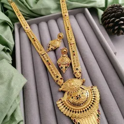 niva fashion Gold-Plated Brass Necklace & Earrings-picture-26