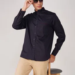 FASHION FORMAL Men Classic Fit Band Collar Solid Cotton Formal Shirt-picture-28