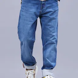 V-Mart Men Straight Fit Mid-Rise Light Fade Jeans-picture-39