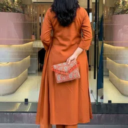 KALINI Women Ethnic Motifs Printed Regular Kurta with Trousers & With Dupatta image 2