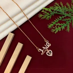 Laksh Enterprise Women Heart Shaped Pendants with Chains-picture-17