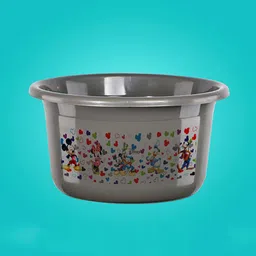 Kuber Industries Blue & Pink 3 Pieces Disney Printed Light Weight Bath Tubs image 5