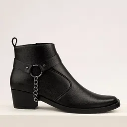 Bxxy Men Elevator Block Heel Ring Boots-image-98