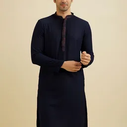 Manyavar Men Regular Kurta with Pyjamas image 5