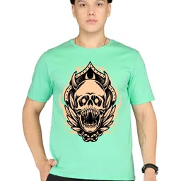 BRAWNY BATTLER Graphic Printed Round Neck Short Sleeves Cotton T-shirt image 4