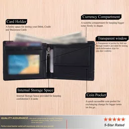 URBAN LEATHER Men Leather Two Fold Wallet image 4