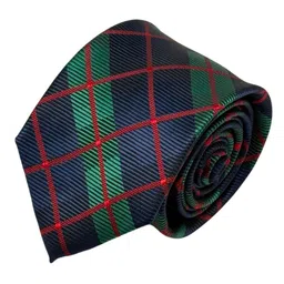 The Tie Hub Men Accessory Gift Set of Checkered Necktie with Square Cufflinks image 2