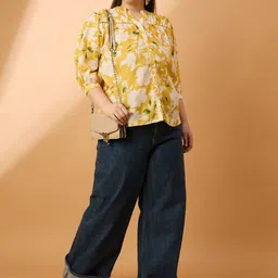 Moda Rapido Floral Print Cotton Top image 3