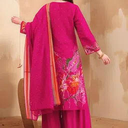 SZN Women Floral Printed Kurta with Palazzos & Dupatta image 2