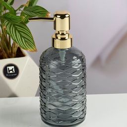 Kookee Grey Textured Glass Soap Dispenser-picture-36