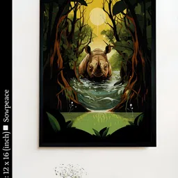 SOWPEACE Green & Yellow 1 Piece Canvas Abstract Wall Photographs-picture-22