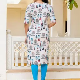 SZN Women Ethnic Motifs Printed Crepe Kurta image 5