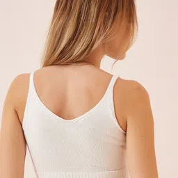Happiness istanbul Women Krem Ribbed Crop Pullover Sweaters image 3