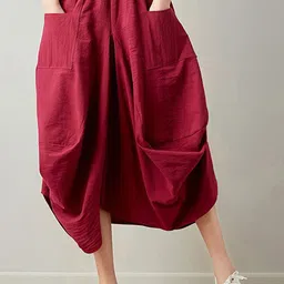 StyleCast x Revolte Women Mid-Rise Flared Cotton Trousers-picture-34