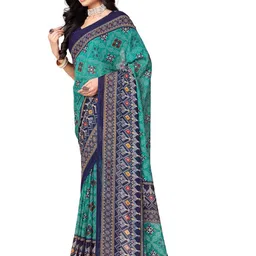 KANOODA Women Rama Pure Georgette Saree-image-91