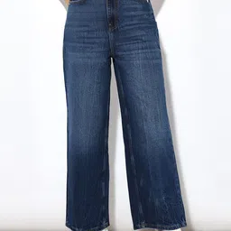 ONLY Women Cotton Wide Leg High-Rise Light Fade Jeans-image-14