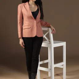 TAHVO Notched Lapel Single Breasted Formal Blazers image 3