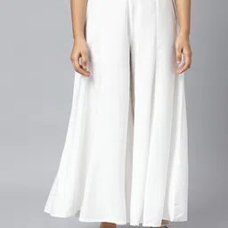 AURELIA Floral Embroidered Round Neck Thread Work Straight Kurta With Palazzos image 5