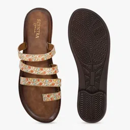 SCENTRA Women Printed Open Toe One Toe Flats image 4