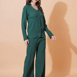 Kasendra Collared Shirt & Palazzo Co-Ord Set image 3