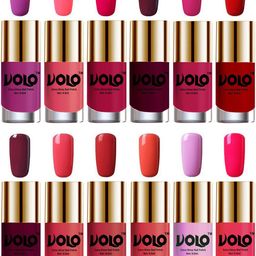 VOLO Set Of 12 Luxury Super Shine Vibrant Shades Nail Polish-9ml Each-Combo No-43-picture-46