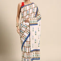 BUTA BUTI Floral Pure Cotton Saree-picture-32