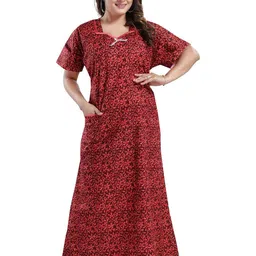 Inner Beats Women Cotton Blend Nightdress-picture-11