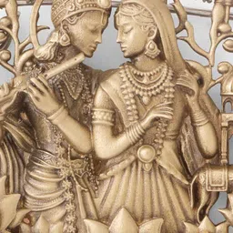 COSA NOSTRAA Men Artificial Stones Studded Radha Krishna Leela Statement Brooch image 5