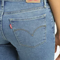 levi's Women's 710 Blue Skinny Fit Mid Rise Jeans image 5