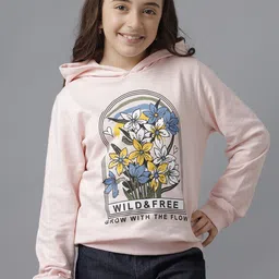 UNDER FOURTEEN ONLY Girls Printed Hooded Sweatshirt-image-80