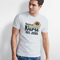 Seekbuylove Typography Printed Round Neck Bio Finish Cotton T-shirt image 2